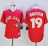 Toronto Blue Jays #19 Jose Bautista Red New Cool Base Canada Day Stitched Baseball Jersey,baseball caps,new era cap wholesale,wholesale hats
